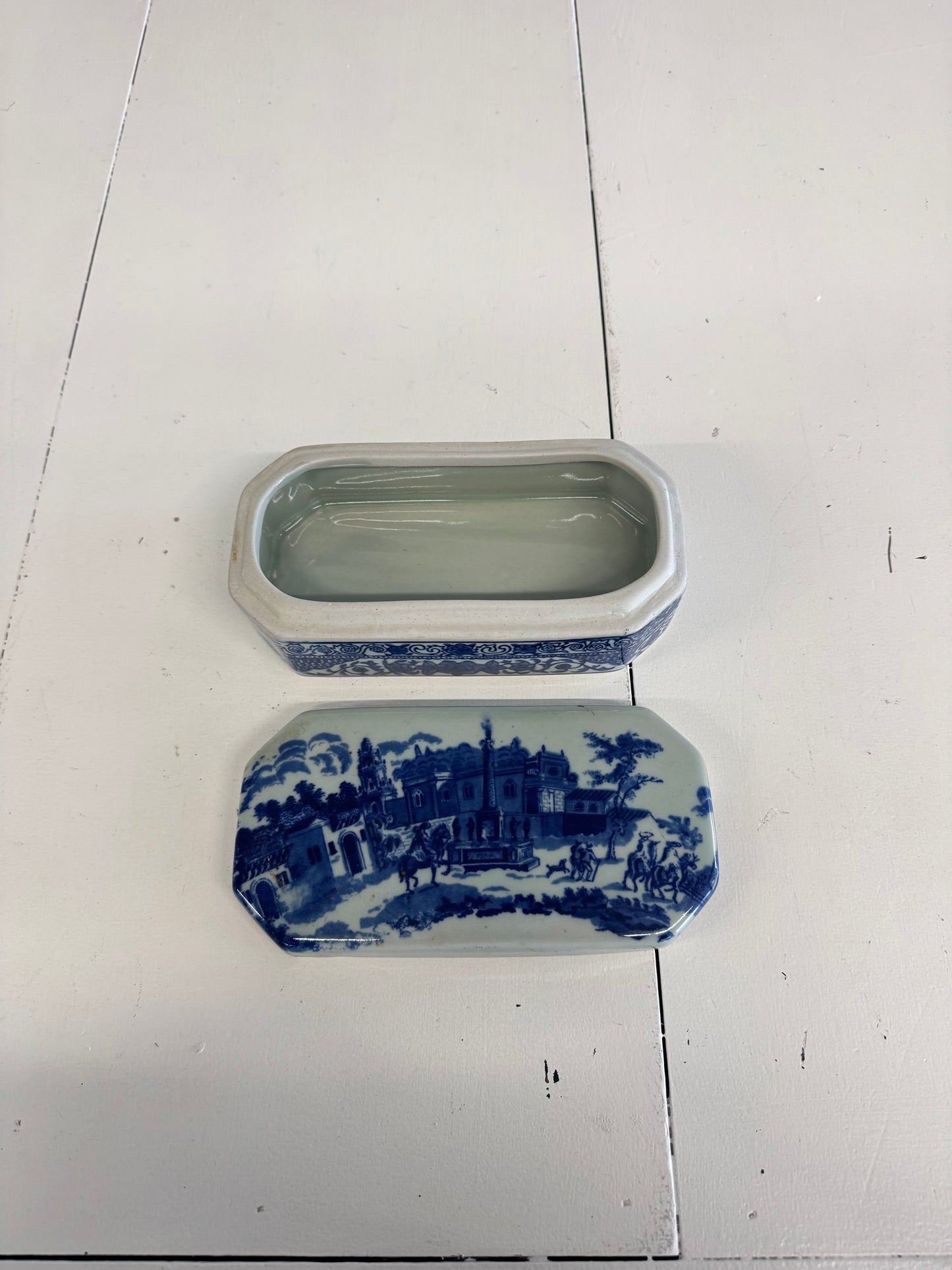 Blue and White Remote Box