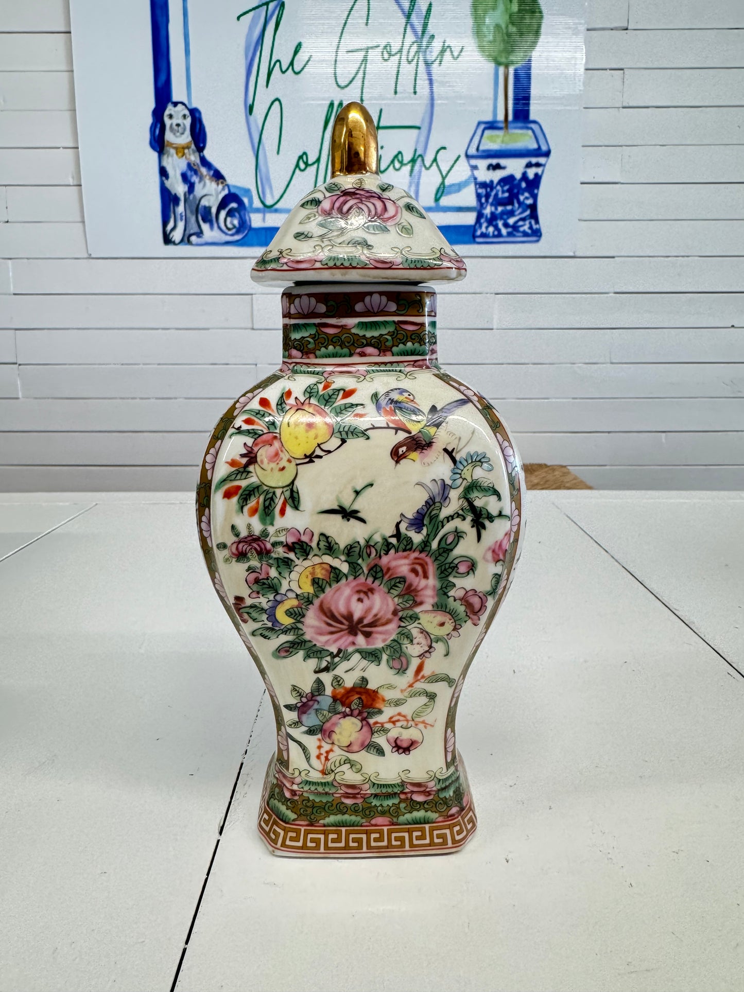 Rose Canton Jar