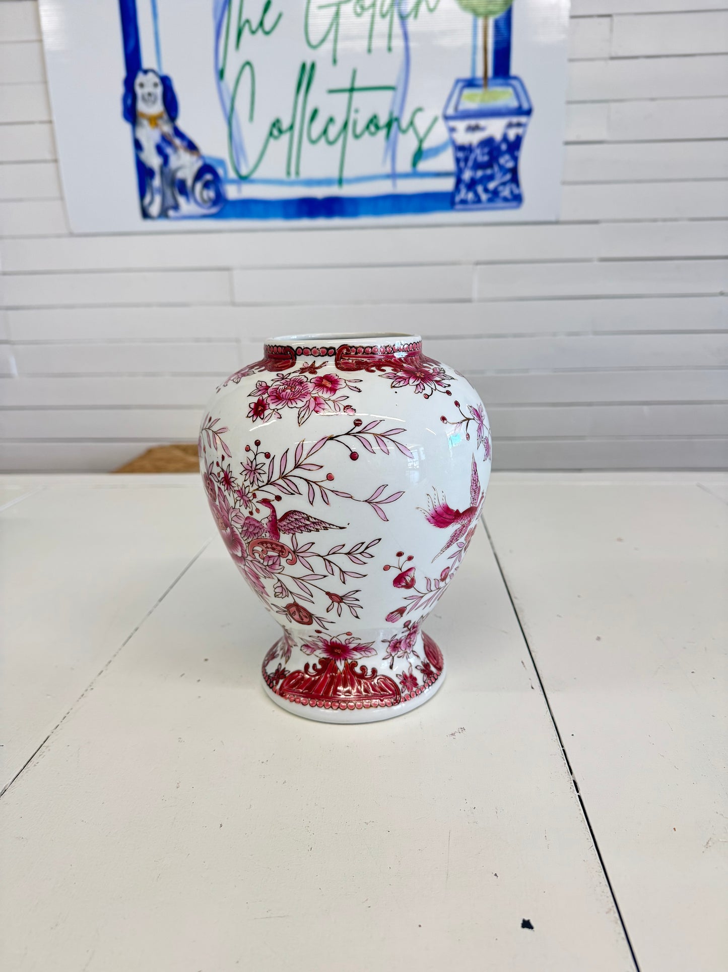 Pink Floral Vase