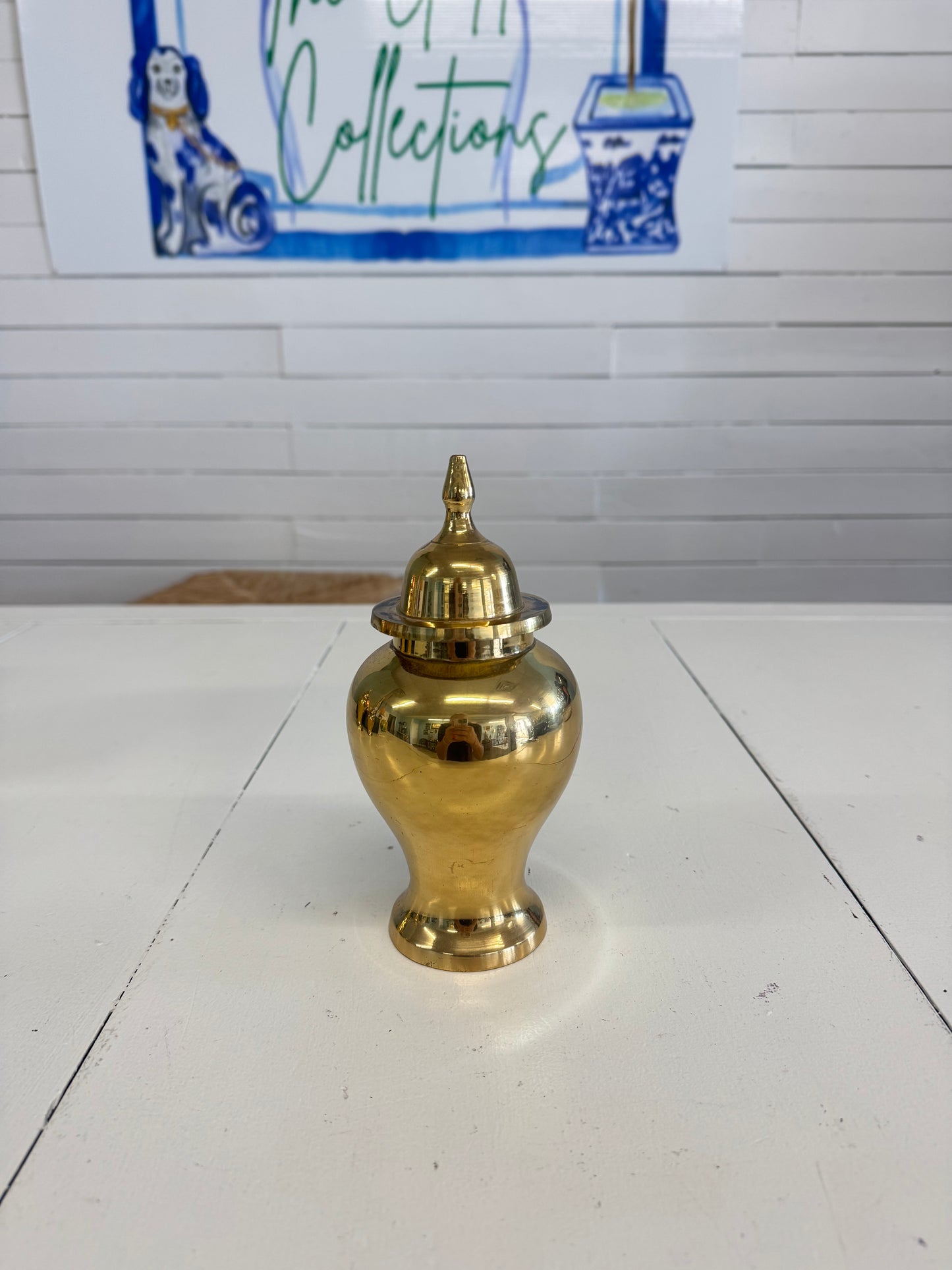 Brass Temple Jar 7.5”