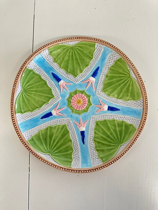 Majolica Flower Plate