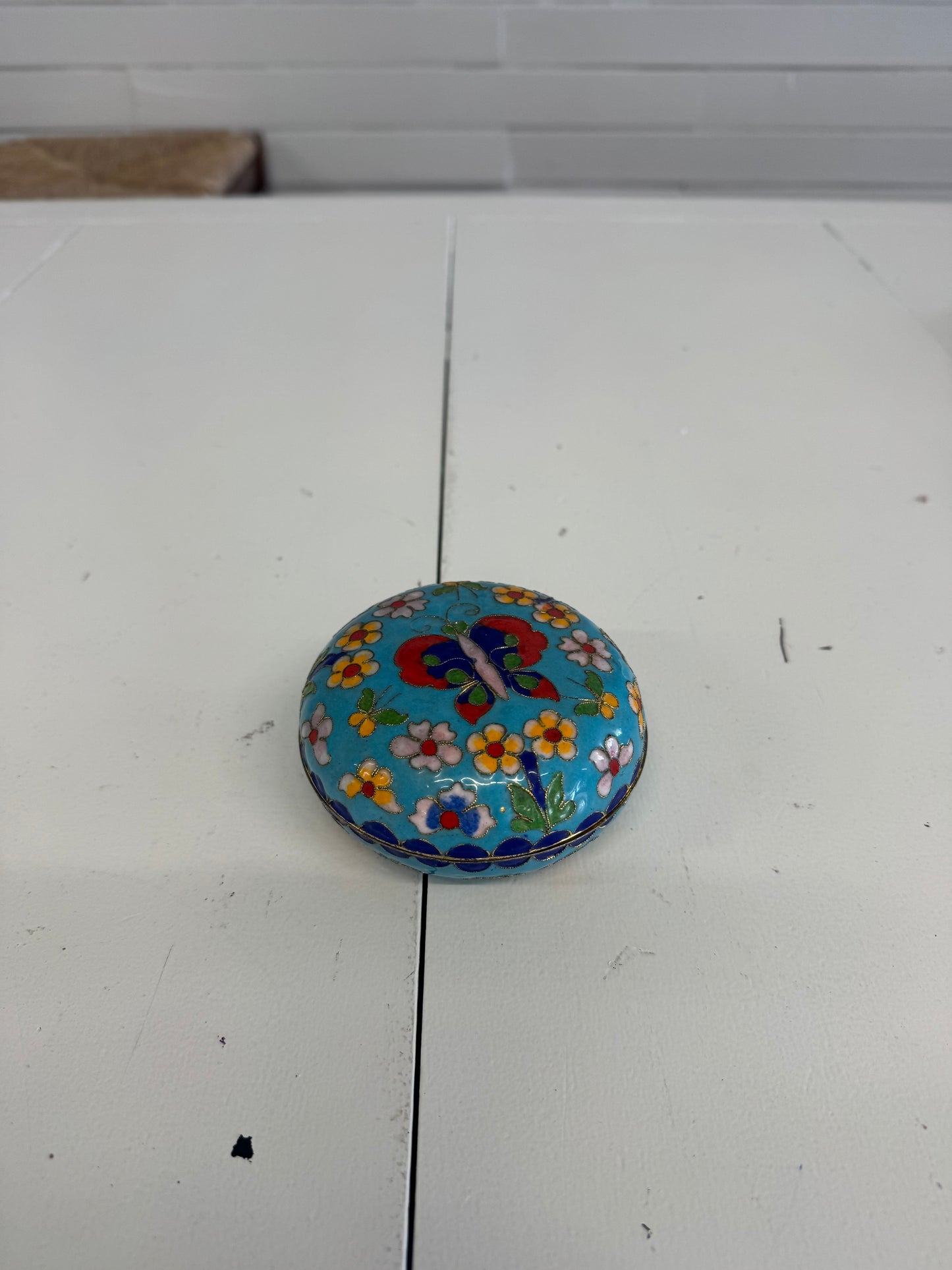 Butterfly Cloisonné Trinket Box