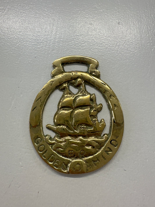 Brass Ship Medallion