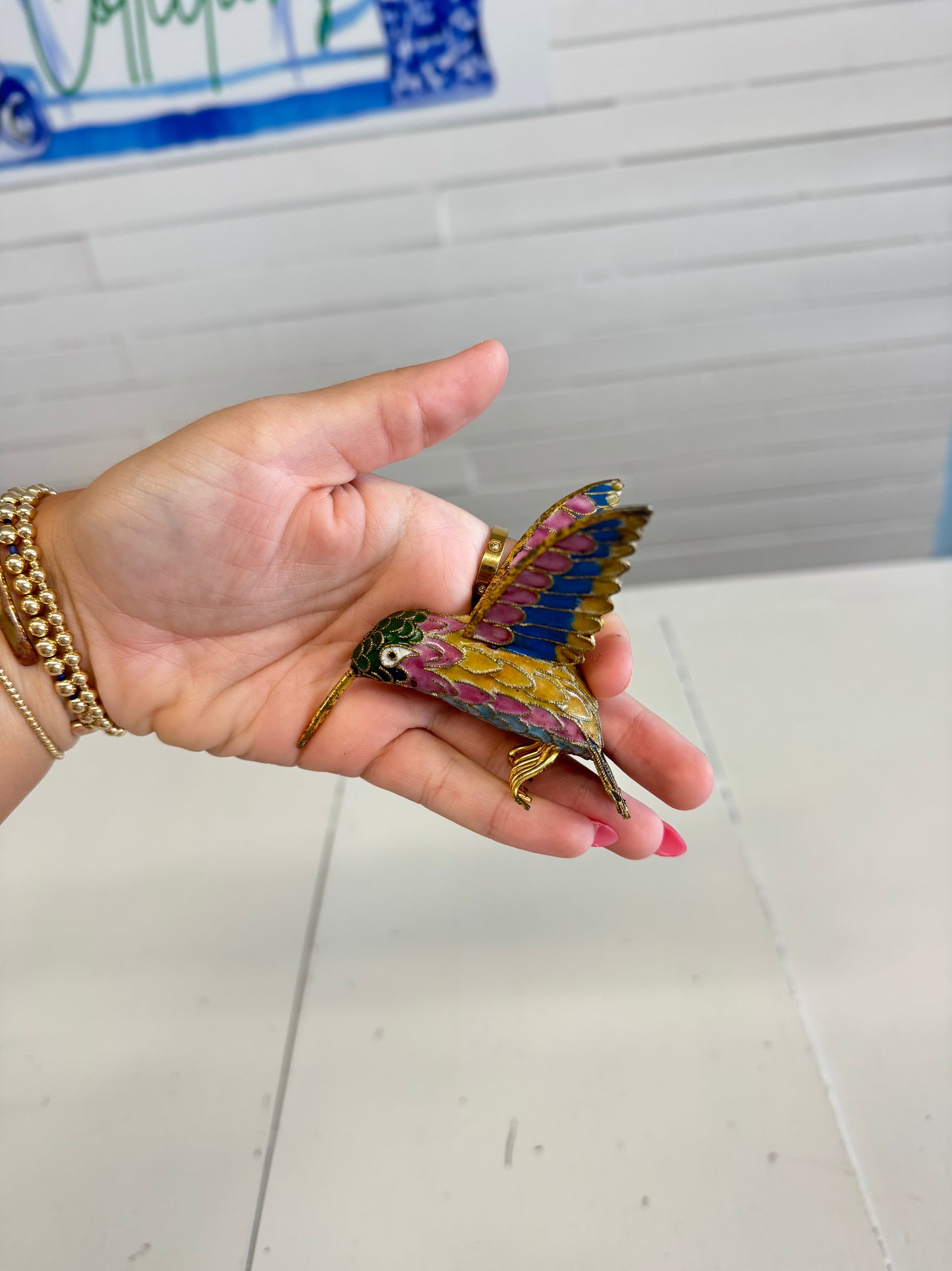 Cloisonné Hummingbird