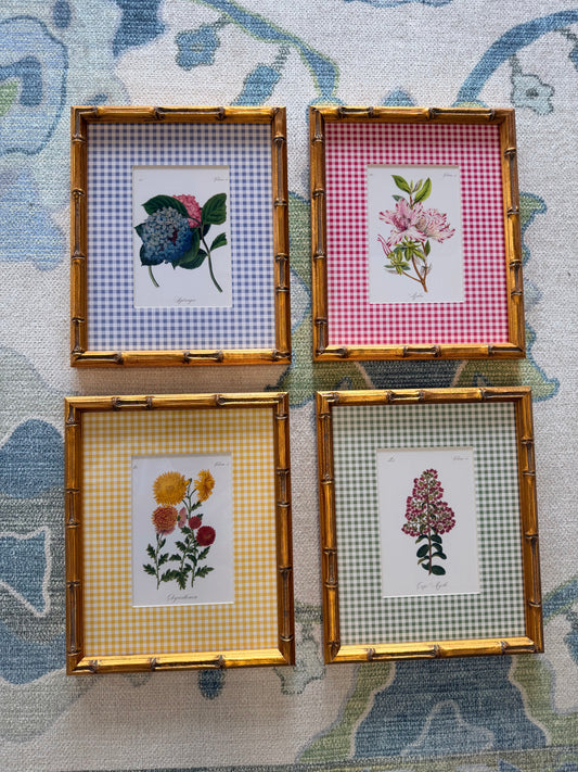 Botanical print set of 4