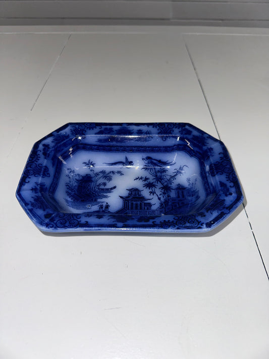 Flow Blue Pagoda Bowl
