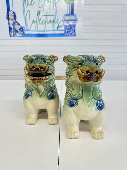 Green Vintage Foo Dogs