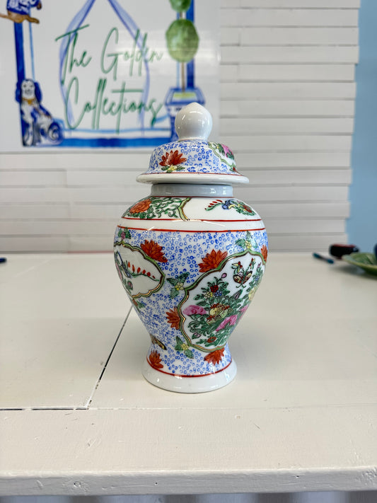 Rose Canton Temple Jar