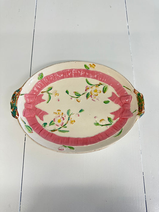 Majolica Bow Serving Dish