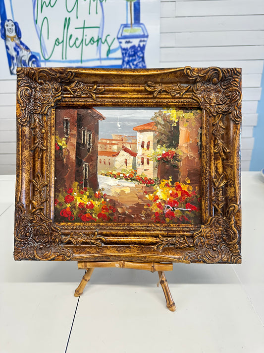 Vintage Mediterranean Oil Painting