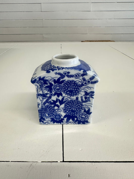 Blue and White Tea Caddy