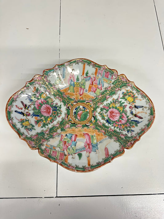 Rose Medallion Pedestal Dish