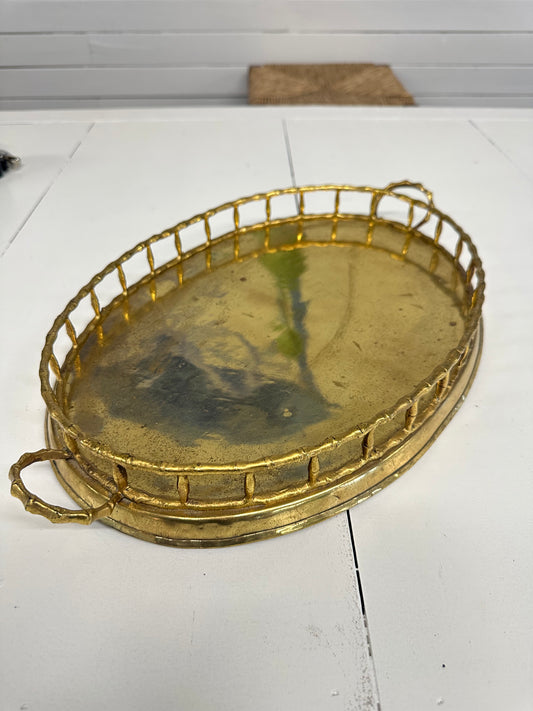 Brass Bamboo Tray