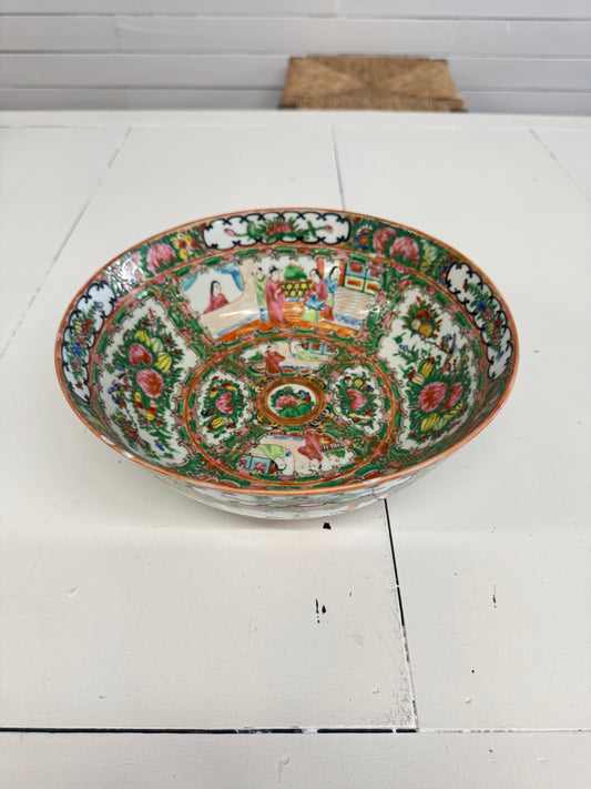 Antique Rose Medallion 10” Bowl