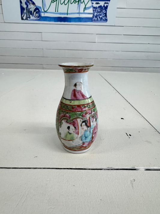 Antique Rose Medallion Mini Vase