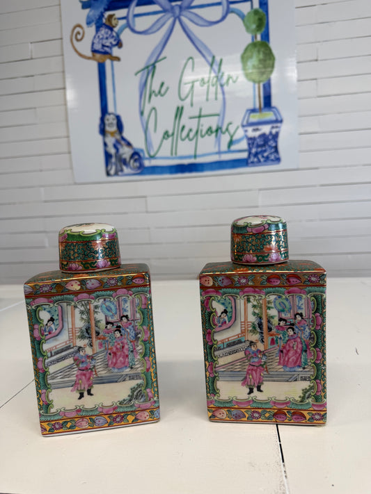 Famille Rose Tea Caddy